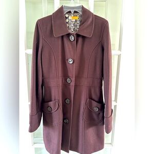 Wool Blend Women’s Brown Sports Coat-